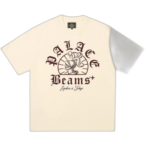 Palace x Beams Plus Graphic T-Shirt 'Whisper White'