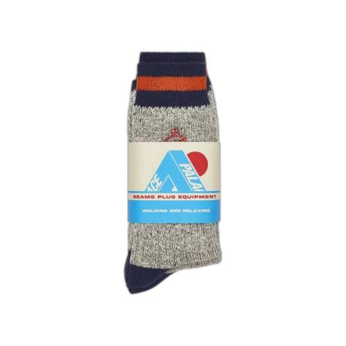 Palace x Beams Plus 2 Pack Rug Socks 'Grey'