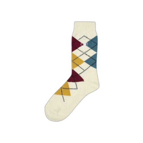 Palace x Beams Plus Argyle Socks 'Whisper White'
