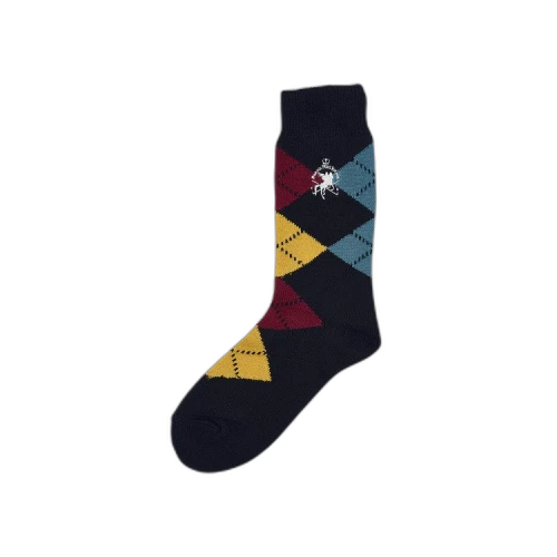 Palace x Beams Plus Argyle Socks 'Jet Black'