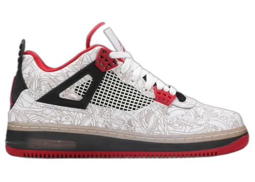 Jordan Fusion 4 White Laser