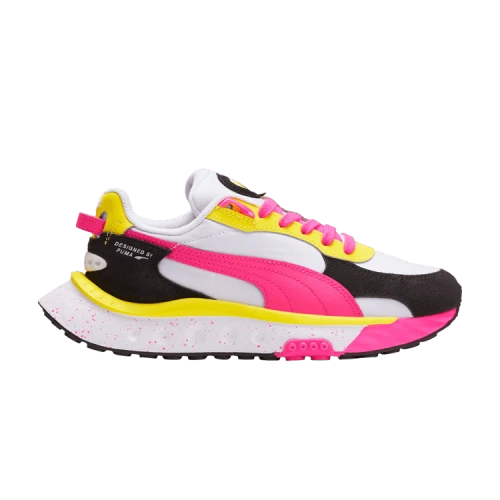 PUMA Wild Rider Big Kid 'Rollin' - Pink Glow Yellow'