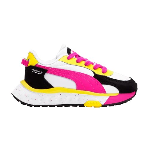 PUMA Wild Rider Little Kid 'Rollin' - Pink Glow Yellow'