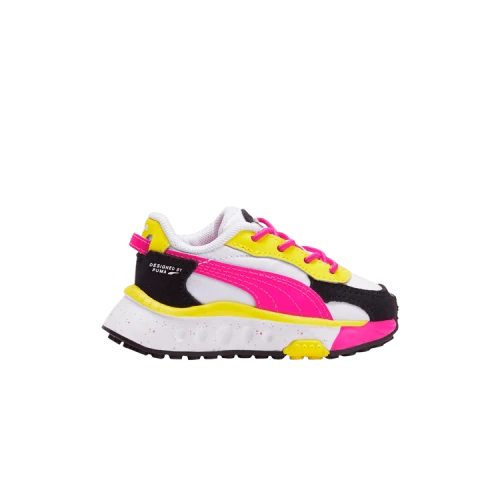 PUMA Wild Rider Toddler 'Rollin' - Pink Glow Yellow'