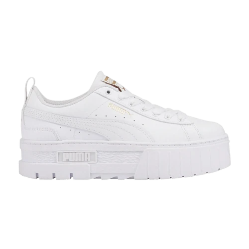 PUMA Mayze Leather Jr 'White Team Gold'