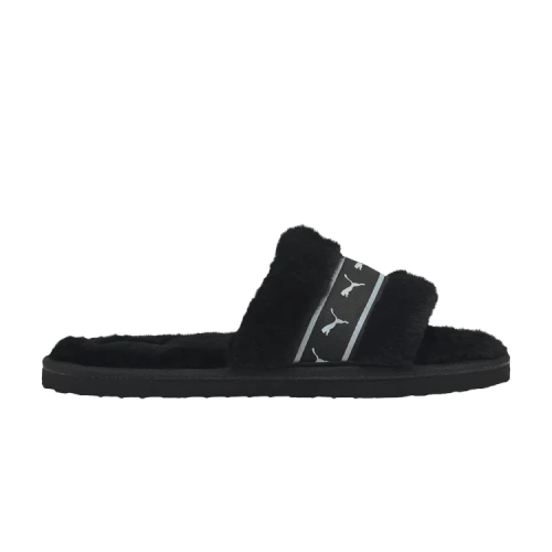 PUMA Fluff Remix Slide Jr 'Black White'