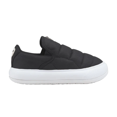 PUMA Suede Mayu Slip-On Canvas 'Black White' (Women's)