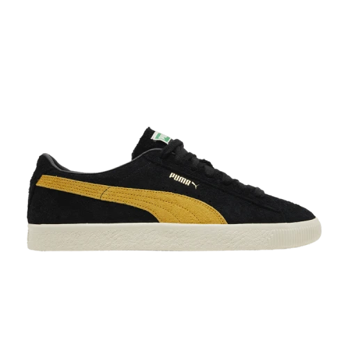 Puma Suede Vintage Black Mustard Seed Hairy Suede
