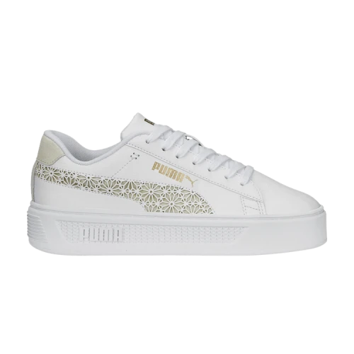 PUMA Smash Platform V3 'Laser Cut - White Pristine Gold' (Women's)