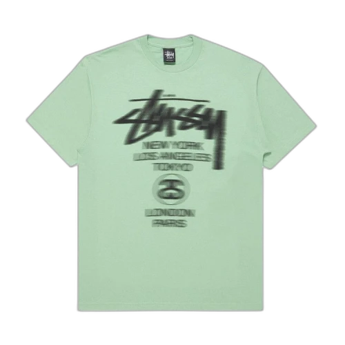 Stussy World Tour Blur Tee 'Green'