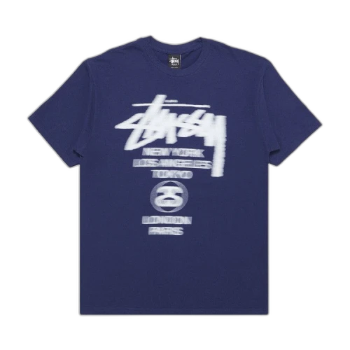 Stussy World Tour Blur Tee 'Navy'