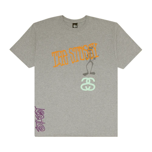 Stussy Multi Beat Tee 'Grey Heather'