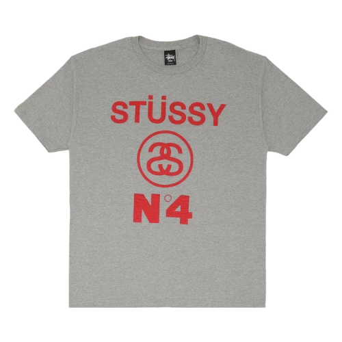 Stussy No.4 Croc Tee 'Grey/Red'