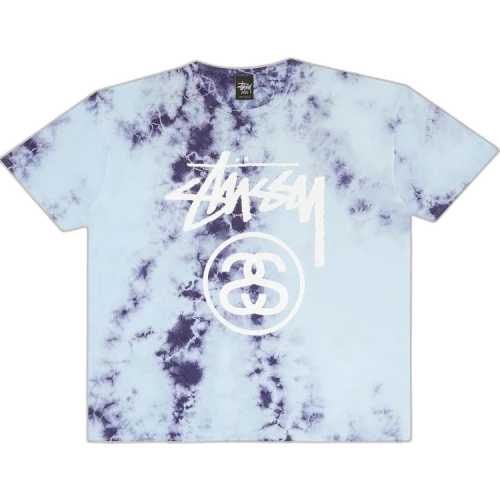 Stussy Storm Stock LNK Tie-Dye Tee 'Blue'