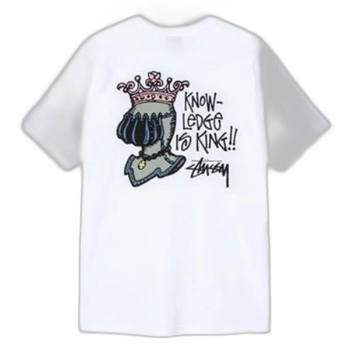 Stussy Unisex Knowledge Is King Tee White