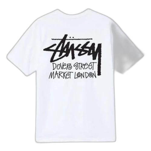Stussy DSM London Tee Alphabet Printing Short Sleeve Unisex White