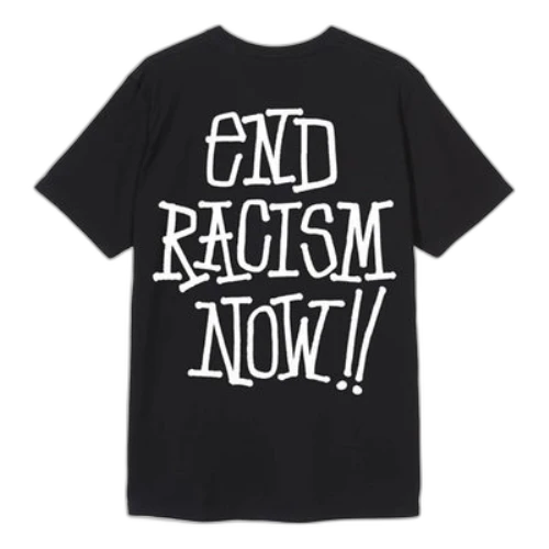 Stussy End Racism Slogan Short Sleeve Black
