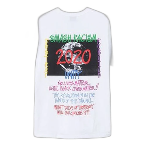 Stussy Anniversary limited Graffiti Alphabet Short Sleeve Unisex White