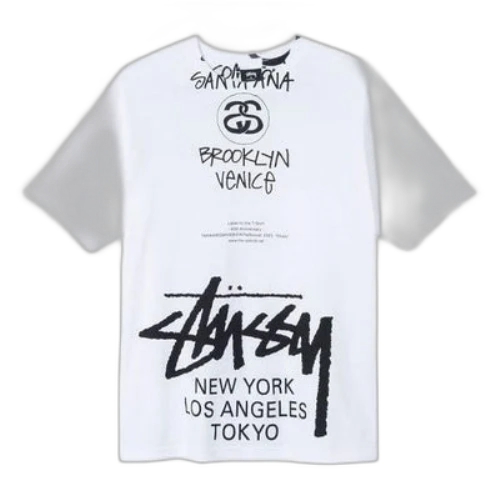 Stussy x TAKAHIRO MIYASHITA Crossover 40 Anniversary Short Sleeve Unisex White