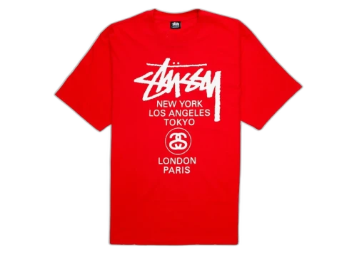 Stussy World Tour Tee Dark Red (FW22)