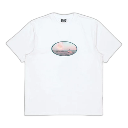 Stussy Unisex Gun Crush Printing Round-neck White