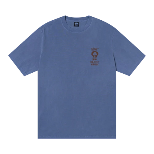 Stussy x Our Legacy Work Shop Surf Skull Pigment Dyed Tee 'Indigo'