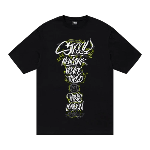 Stussy x Born X Raised Handstyles Tee 'Black'