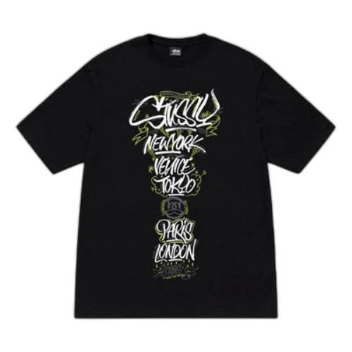 Stussy x Born X Raised Handstyles Tee 'Black'