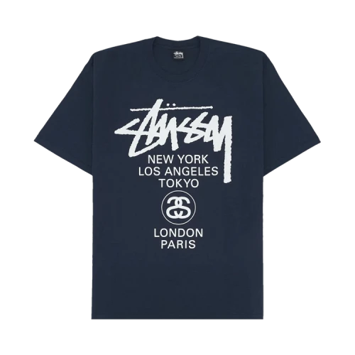 Stussy World Tour Tee 'Navy'