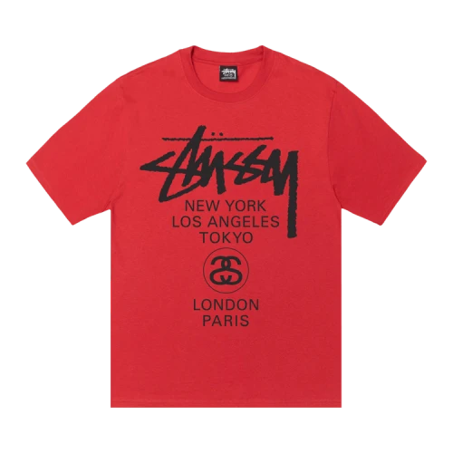 Stussy World Tour Tee 'Cayenne'