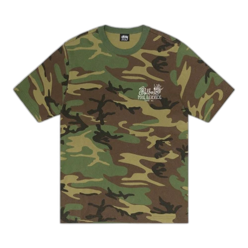 Stussy Pool Service Pigment Dyed Tee Camo