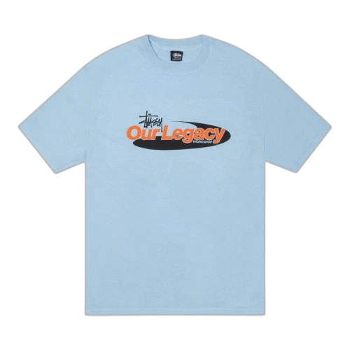 Stussy x Our Legacy Work Shop Swirl Tee Pigment Dyed 'Baby Blue'