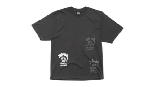 Stussy x Our Legacy Stamp Pigment Dyed Tee Faded Black