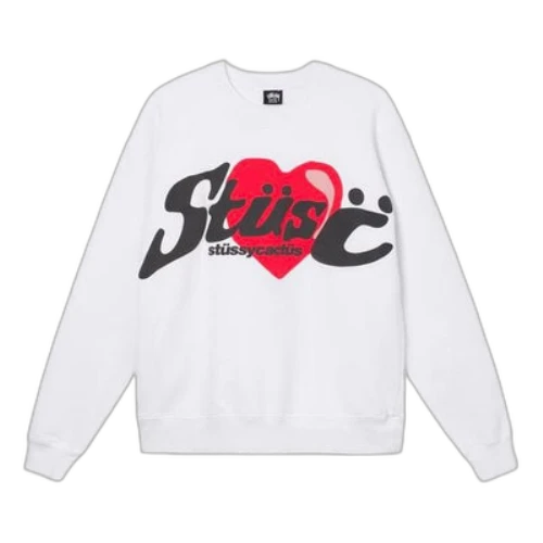 Stussy x CPFM Crossover Heart Love Pattern Alphabet Long Sleeves Unisex White