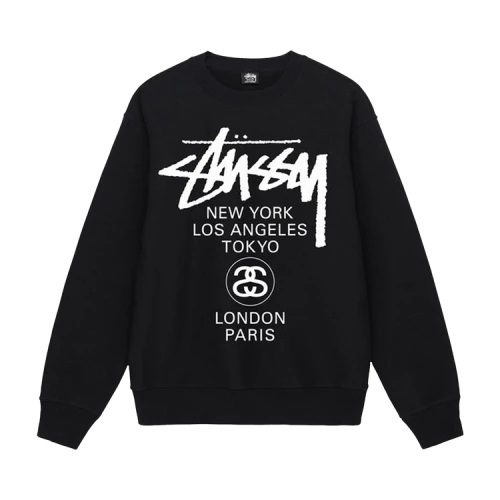 Stussy World Tour Crew Black (FW22)