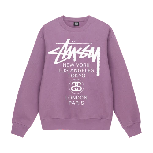 Stussy World Tour Crew 'Ash Heather'