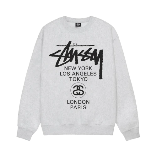 Stussy World Tour Crew 'Ash Heather'