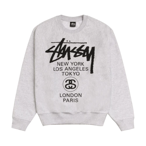Stussy World Tour Crew 'Ash Heather'