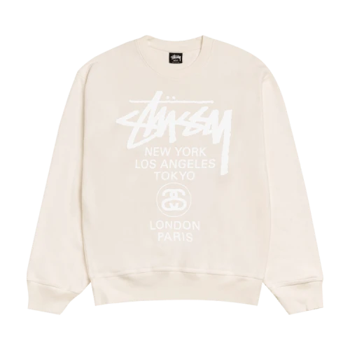 Stussy World Tour Crew Pigment Dyed 'Natural'