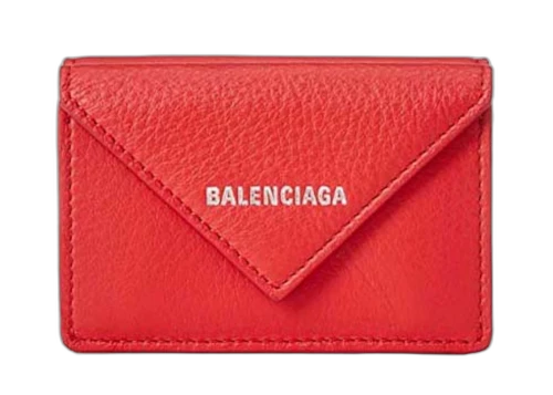 Balenciaga Paper ZA Mini Wallet Red