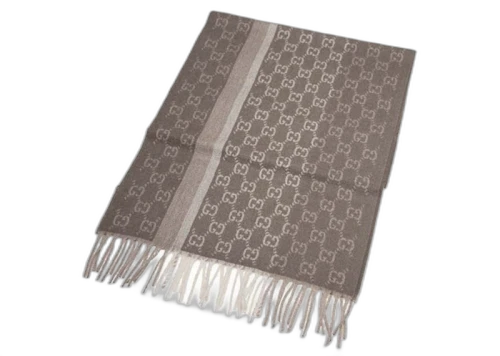 Gucci GG Wool Scarf Dark Brown/Light Brown