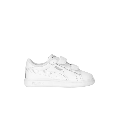 (TD) PUMA Smash 3.0 Leather Velcro 'White Cool Light Grey'