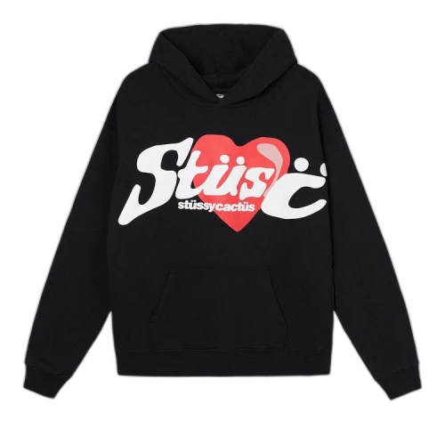 Stussy x Cactus Plant Flea Market Heart Hoodie 'Black'
