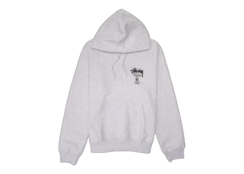 Stussy World Tour Hoodie Ash Heather