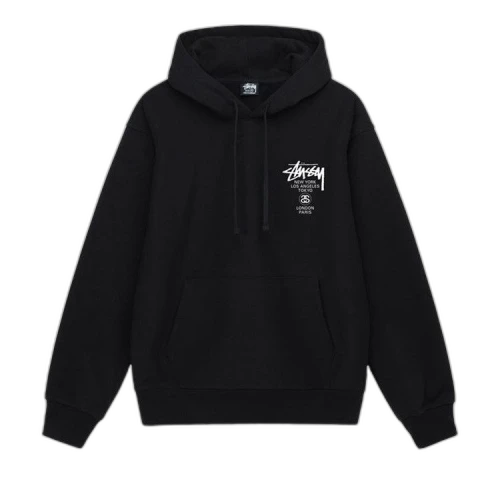 Stussy World Tour Hoodie Black