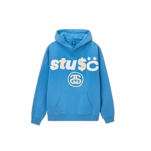 Stussy x Cactus Plant Flea Market 8 Ball Pigment Dyed Hoodie Blue (2022)
