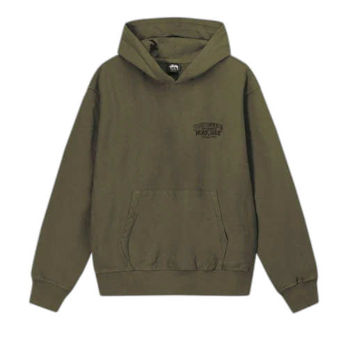 Stussy x Our Legacy Work Shop Surfman Pigment Dyed Hoodie 'Dark Olive'