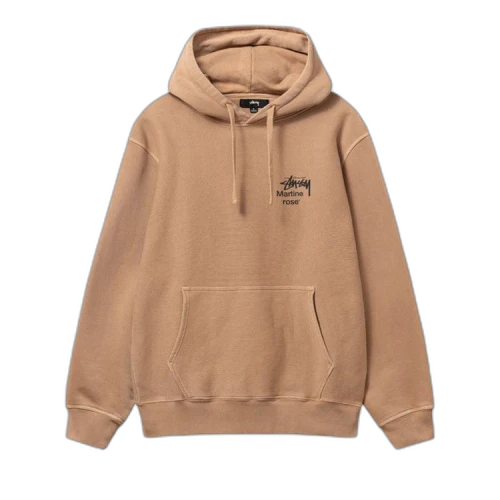 Stussy x Martine Rose Collage Pigment Dyed Hoodie 'Mocha'