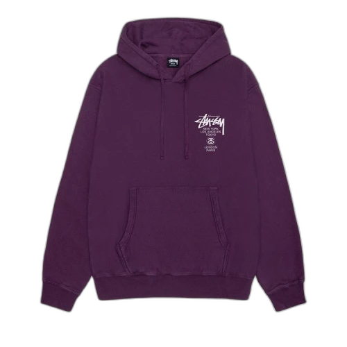 Stussy World Tour Hoodie 'Purple'