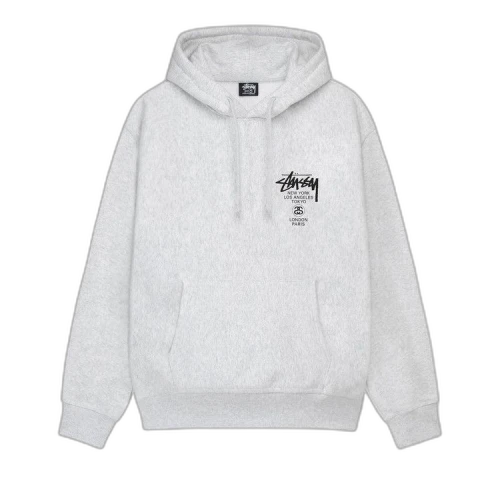 Stussy World Tour Hood 'Ash Heather'